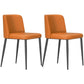 Home Scandinavian Side Chair Parsons Back Metal Upholstered Dining Room Chair Orange 2 Piece Set Clearhalo ' kitchen&dining_furn' 'Dining Chairs' 'Dining Tables & Seating' 'dining_chair' 'furn' 'furn_dining_chair' 'Furniture' 'furniture_dining_chair' 'Kitchen & Dining Furniture' 'kitchen' 3757327