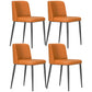 Home Scandinavian Side Chair Parsons Back Metal Upholstered Dining Room Chair Orange 4 Piece Set Clearhalo ' kitchen&dining_furn' 'Dining Chairs' 'Dining Tables & Seating' 'dining_chair' 'furn' 'furn_dining_chair' 'Furniture' 'furniture_dining_chair' 'Kitchen & Dining Furniture' 'kitchen' 3757328