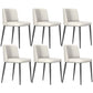 Home Scandinavian Side Chair Parsons Back Metal Upholstered Dining Room Chair Gray-White 6 Piece Set Clearhalo ' kitchen&dining_furn' 'Dining Chairs' 'Dining Tables & Seating' 'dining_chair' 'furn' 'furn_dining_chair' 'Furniture' 'furniture_dining_chair' 'Kitchen & Dining Furniture' 'kitchen' 3757336