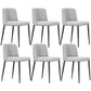 Home Scandinavian Side Chair Parsons Back Metal Upholstered Dining Room Chair Light Gray-White 6 Piece Set Clearhalo ' kitchen&dining_furn' 'Dining Chairs' 'Dining Tables & Seating' 'dining_chair' 'furn' 'furn_dining_chair' 'Furniture' 'furniture_dining_chair' 'Kitchen & Dining Furniture' 'kitchen' 3757339
