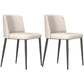 Home Scandinavian Side Chair Parsons Back Metal Upholstered Dining Room Chair Beige 2 Piece Set Clearhalo ' kitchen&dining_furn' 'Dining Chairs' 'Dining Tables & Seating' 'dining_chair' 'furn' 'furn_dining_chair' 'Furniture' 'furniture_dining_chair' 'Kitchen & Dining Furniture' 'kitchen' 3757343