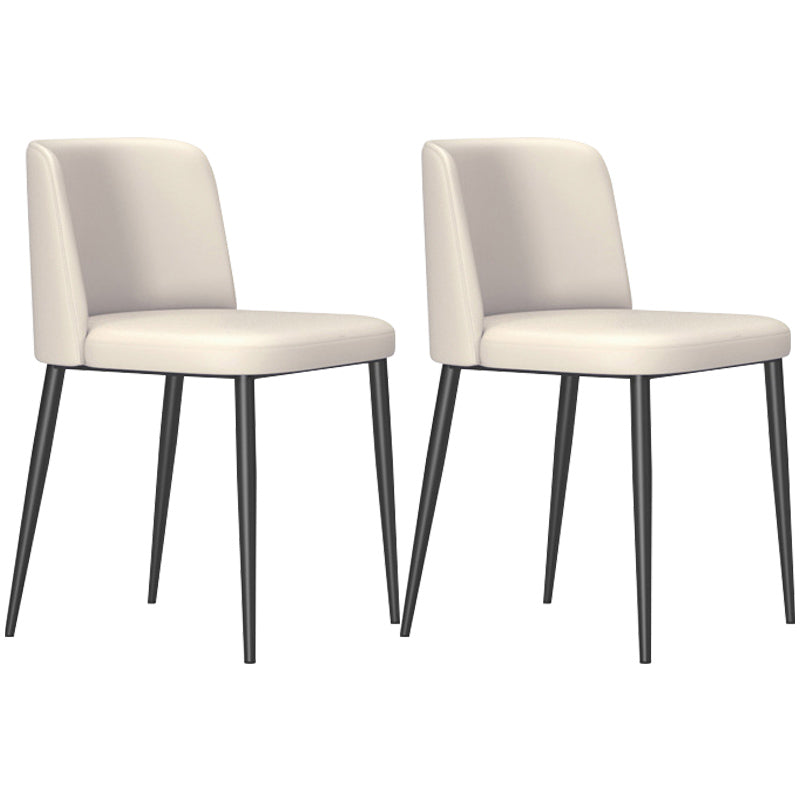 Home Scandinavian Side Chair Parsons Back Metal Upholstered Dining Room Chair Beige 2 Piece Set Clearhalo ' kitchen&dining_furn' 'Dining Chairs' 'Dining Tables & Seating' 'dining_chair' 'furn' 'furn_dining_chair' 'Furniture' 'furniture_dining_chair' 'Kitchen & Dining Furniture' 'kitchen' 3757343