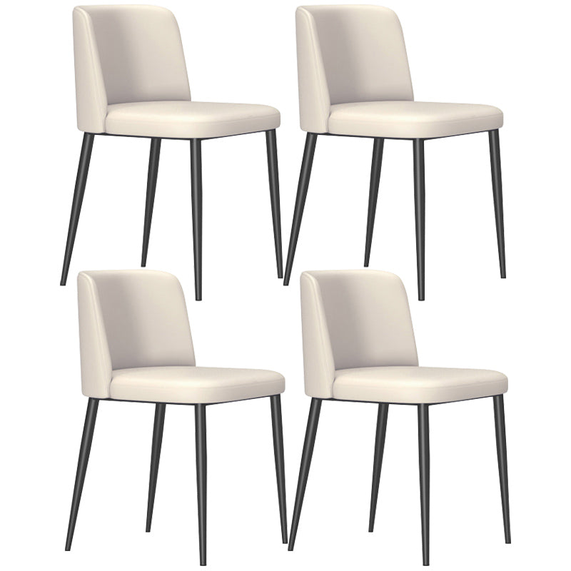 Home Scandinavian Side Chair Parsons Back Metal Upholstered Dining Room Chair Beige 4 Piece Set Clearhalo ' kitchen&dining_furn' 'Dining Chairs' 'Dining Tables & Seating' 'dining_chair' 'furn' 'furn_dining_chair' 'Furniture' 'furniture_dining_chair' 'Kitchen & Dining Furniture' 'kitchen' 3757344