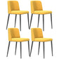 Home Scandinavian Side Chair Parsons Back Metal Upholstered Dining Room Chair Light Yellow 4 Piece Set Clearhalo ' kitchen&dining_furn' 'Dining Chairs' 'Dining Tables & Seating' 'dining_chair' 'furn' 'furn_dining_chair' 'Furniture' 'furniture_dining_chair' 'Kitchen & Dining Furniture' 'kitchen' 3757347