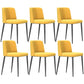 Home Scandinavian Side Chair Parsons Back Metal Upholstered Dining Room Chair Light Yellow 6 Piece Set Clearhalo ' kitchen&dining_furn' 'Dining Chairs' 'Dining Tables & Seating' 'dining_chair' 'furn' 'furn_dining_chair' 'Furniture' 'furniture_dining_chair' 'Kitchen & Dining Furniture' 'kitchen' 3757348