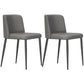 Home Scandinavian Side Chair Parsons Back Metal Upholstered Dining Room Chair Dark Gray 2 Piece Set Clearhalo ' kitchen&dining_furn' 'Dining Chairs' 'Dining Tables & Seating' 'dining_chair' 'furn' 'furn_dining_chair' 'Furniture' 'furniture_dining_chair' 'Kitchen & Dining Furniture' 'kitchen' 3757349