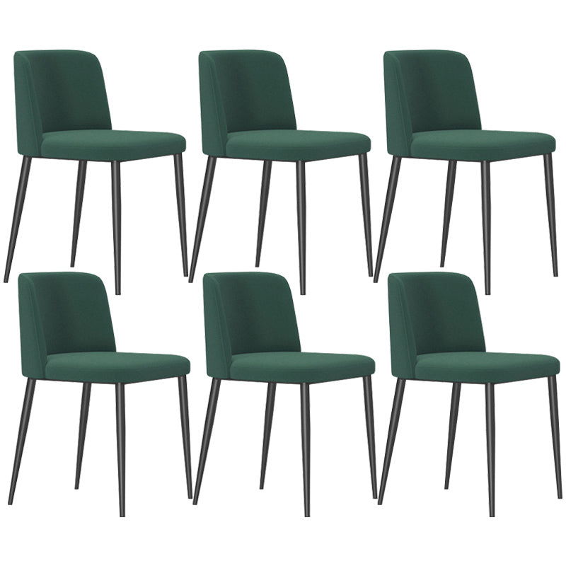 Home Scandinavian Side Chair Parsons Back Metal Upholstered Dining Room Chair Green 6 Piece Set Clearhalo ' kitchen&dining_furn' 'Dining Chairs' 'Dining Tables & Seating' 'dining_chair' 'furn' 'furn_dining_chair' 'Furniture' 'furniture_dining_chair' 'Kitchen & Dining Furniture' 'kitchen' 3757354