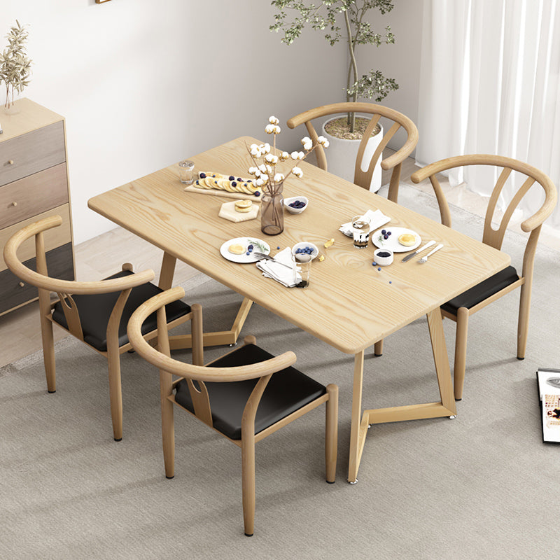 Contemporary Style Metal Chairs Fork Bone Back Arm Kitchen Dining Chair Set Clearhalo ' kitchen&dining_furn' 'Dining Chairs' 'Dining Tables & Seating' 'dining_chair' 'furn' 'furn_dining_chair' 'Furniture' 'furniture_dining_chair' 'Kitchen & Dining Furniture' 'kitchen' 3757359