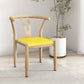 Contemporary Style Metal Chairs Fork Bone Back Arm Kitchen Dining Chair Set Yellow 1 Piece Natural Wood Clearhalo ' kitchen&dining_furn' 'Dining Chairs' 'Dining Tables & Seating' 'dining_chair' 'furn' 'furn_dining_chair' 'Furniture' 'furniture_dining_chair' 'Kitchen & Dining Furniture' 'kitchen' 3757393