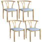 Contemporary Style Metal Chairs Fork Bone Back Arm Kitchen Dining Chair Set Blue 4 Piece Set Natural Wood Clearhalo ' kitchen&dining_furn' 'Dining Chairs' 'Dining Tables & Seating' 'dining_chair' 'furn' 'furn_dining_chair' 'Furniture' 'furniture_dining_chair' 'Kitchen & Dining Furniture' 'kitchen' 3757401