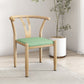 Contemporary Style Metal Chairs Fork Bone Back Arm Kitchen Dining Chair Set Green 1 Piece Natural Wood Clearhalo ' kitchen&dining_furn' 'Dining Chairs' 'Dining Tables & Seating' 'dining_chair' 'furn' 'furn_dining_chair' 'Furniture' 'furniture_dining_chair' 'Kitchen & Dining Furniture' 'kitchen' 3757411