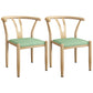 Contemporary Style Metal Chairs Fork Bone Back Arm Kitchen Dining Chair Set Green 2 Piece Set Natural Wood Clearhalo ' kitchen&dining_furn' 'Dining Chairs' 'Dining Tables & Seating' 'dining_chair' 'furn' 'furn_dining_chair' 'Furniture' 'furniture_dining_chair' 'Kitchen & Dining Furniture' 'kitchen' 3757412