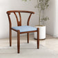 Contemporary Style Metal Chairs Fork Bone Back Arm Kitchen Dining Chair Set Blue 1 Piece Walnut Clearhalo ' kitchen&dining_furn' 'Dining Chairs' 'Dining Tables & Seating' 'dining_chair' 'furn' 'furn_dining_chair' 'Furniture' 'furniture_dining_chair' 'Kitchen & Dining Furniture' 'kitchen' 3757414