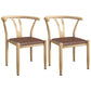 Contemporary Style Metal Chairs Fork Bone Back Arm Kitchen Dining Chair Set Coffee 2 Piece Set Natural Wood Clearhalo ' kitchen&dining_furn' 'Dining Chairs' 'Dining Tables & Seating' 'dining_chair' 'furn' 'furn_dining_chair' 'Furniture' 'furniture_dining_chair' 'Kitchen & Dining Furniture' 'kitchen' 3757418