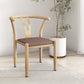 Contemporary Style Metal Chairs Fork Bone Back Arm Kitchen Dining Chair Set Brown 1 Piece Natural Wood Clearhalo ' kitchen&dining_furn' 'Dining Chairs' 'Dining Tables & Seating' 'dining_chair' 'furn' 'furn_dining_chair' 'Furniture' 'furniture_dining_chair' 'Kitchen & Dining Furniture' 'kitchen' 3757420
