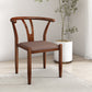 Contemporary Style Metal Chairs Fork Bone Back Arm Kitchen Dining Chair Set Brown 1 Piece Walnut Clearhalo ' kitchen&dining_furn' 'Dining Chairs' 'Dining Tables & Seating' 'dining_chair' 'furn' 'furn_dining_chair' 'Furniture' 'furniture_dining_chair' 'Kitchen & Dining Furniture' 'kitchen' 3757423