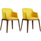 Glam Style Ash Wood Chairs Solid Back Dining Room Armchair for Kitchen Yellow Set of 2 Clearhalo ' kitchen&dining_furn' 'Dining Chairs' 'Dining Tables & Seating' 'dining_chair' 'Furniture' 'furniture_dining_chair' 'Kitchen & Dining Furniture' 'kitchen' 3757429