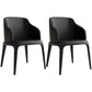 Glam Style Ash Wood Chairs Solid Back Dining Room Armchair for Kitchen Black Set of 2 Clearhalo ' kitchen&dining_furn' 'Dining Chairs' 'Dining Tables & Seating' 'dining_chair' 'Furniture' 'furniture_dining_chair' 'Kitchen & Dining Furniture' 'kitchen' 3757432