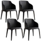 Glam Style Ash Wood Chairs Solid Back Dining Room Armchair for Kitchen Black Set of 4 Clearhalo ' kitchen&dining_furn' 'Dining Chairs' 'Dining Tables & Seating' 'dining_chair' 'Furniture' 'furniture_dining_chair' 'Kitchen & Dining Furniture' 'kitchen' 3757435