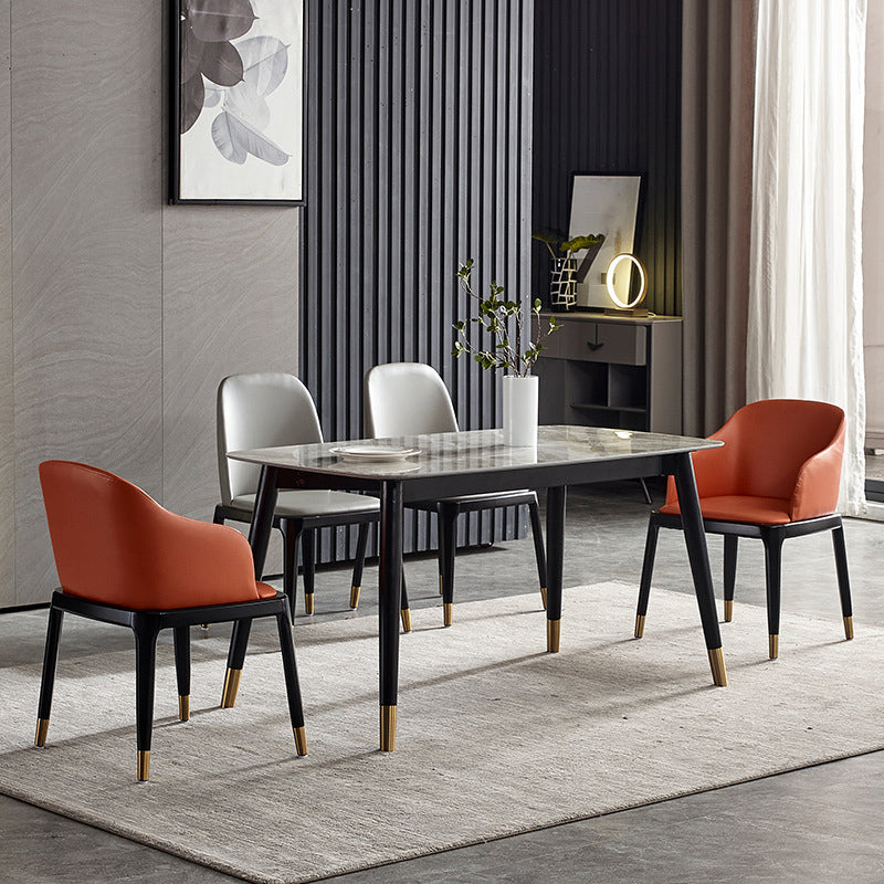 Glam Style Ash Wood Chairs Solid Back Dining Room Armchair for Kitchen Clearhalo ' kitchen&dining_furn' 'Dining Chairs' 'Dining Tables & Seating' 'dining_chair' 'Furniture' 'furniture_dining_chair' 'Kitchen & Dining Furniture' 'kitchen' 3757436