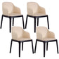 Glam Style Ash Wood Chairs Solid Back Dining Room Armchair for Kitchen Beige Set of 4 Clearhalo ' kitchen&dining_furn' 'Dining Chairs' 'Dining Tables & Seating' 'dining_chair' 'Furniture' 'furniture_dining_chair' 'Kitchen & Dining Furniture' 'kitchen' 3757439