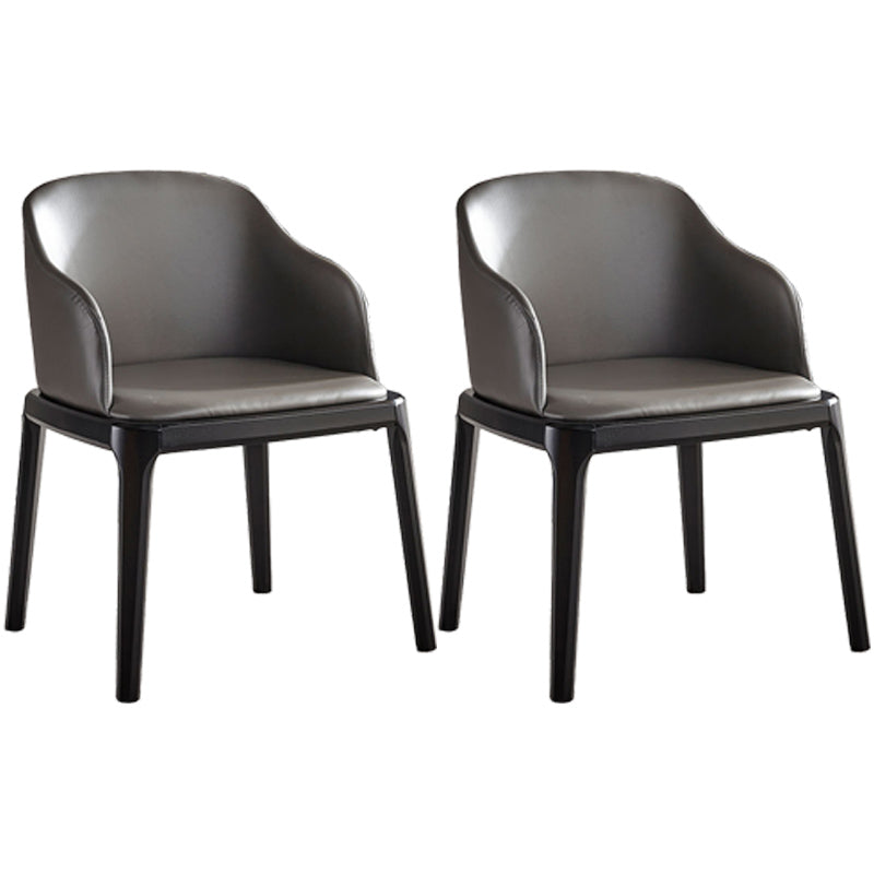 Glam Style Ash Wood Chairs Solid Back Dining Room Armchair for Kitchen Grey Set of 2 Clearhalo ' kitchen&dining_furn' 'Dining Chairs' 'Dining Tables & Seating' 'dining_chair' 'Furniture' 'furniture_dining_chair' 'Kitchen & Dining Furniture' 'kitchen' 3757440