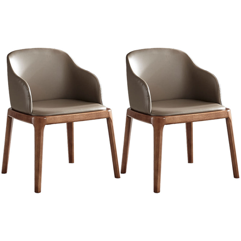 Glam Style Ash Wood Chairs Solid Back Dining Room Armchair for Kitchen Khaki Set of 2 Clearhalo ' kitchen&dining_furn' 'Dining Chairs' 'Dining Tables & Seating' 'dining_chair' 'Furniture' 'furniture_dining_chair' 'Kitchen & Dining Furniture' 'kitchen' 3757444