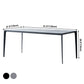 Grey Sintered Stone Top Dining Table Rectangle Table with Metal Base and 4 Legs Clearhalo ' dining_table' 'Dining Tables & Seating' 'Dining Tables' 'Furniture' 'furniture_dining_table' 'Kitchen & Dining Furniture' 'kitchen&dining_furn' 'kitchen' 'kitchen_dining_table' 3757457