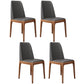 Leather Scandinavian Restaurant Side Chair Colorful Parsons Dining Chair Gray-Khaki 4 Piece Set Clearhalo ' kitchen&dining_furn' 'Dining Chairs' 'Dining Tables & Seating' 'dining_chair' 'furn' 'furn_dining_chair' 'Furniture' 'furniture_dining_chair' 'Kitchen & Dining Furniture' 'kitchen' 3757898