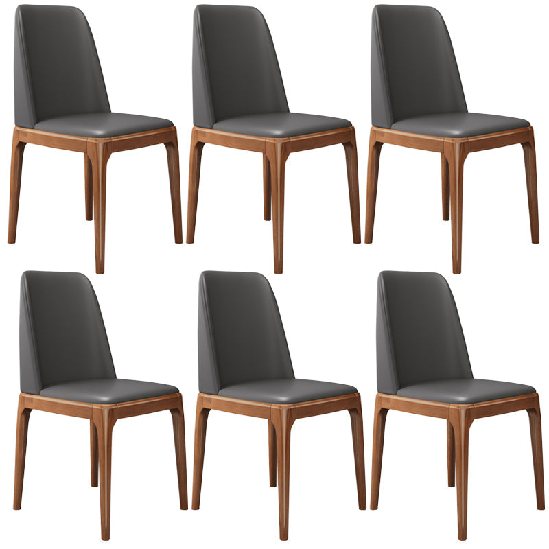 Leather Scandinavian Restaurant Side Chair Colorful Parsons Dining Chair Gray-Khaki 6 Piece Set Clearhalo ' kitchen&dining_furn' 'Dining Chairs' 'Dining Tables & Seating' 'dining_chair' 'furn' 'furn_dining_chair' 'Furniture' 'furniture_dining_chair' 'Kitchen & Dining Furniture' 'kitchen' 3757901