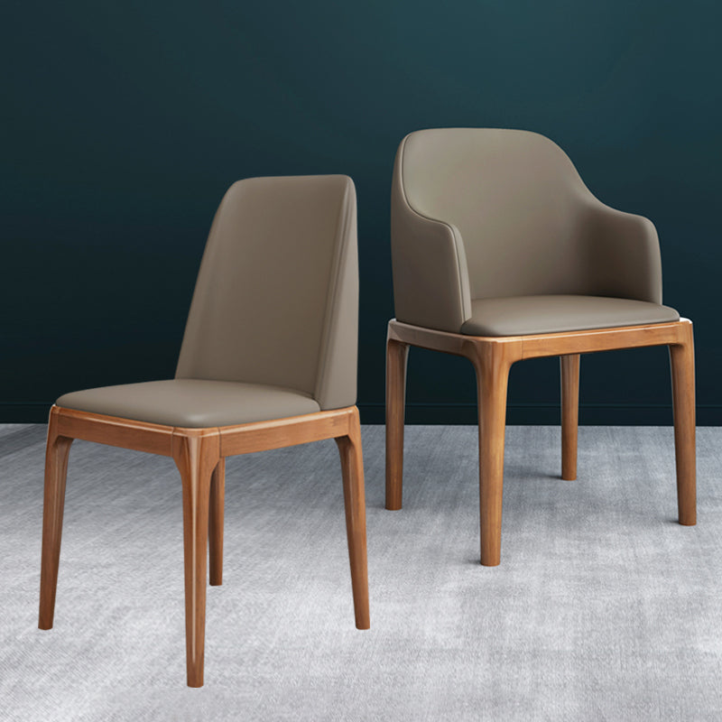 Leather Scandinavian Restaurant Side Chair Colorful Parsons Dining Chair Clearhalo ' kitchen&dining_furn' 'Dining Chairs' 'Dining Tables & Seating' 'dining_chair' 'furn' 'furn_dining_chair' 'Furniture' 'furniture_dining_chair' 'Kitchen & Dining Furniture' 'kitchen' 3757902