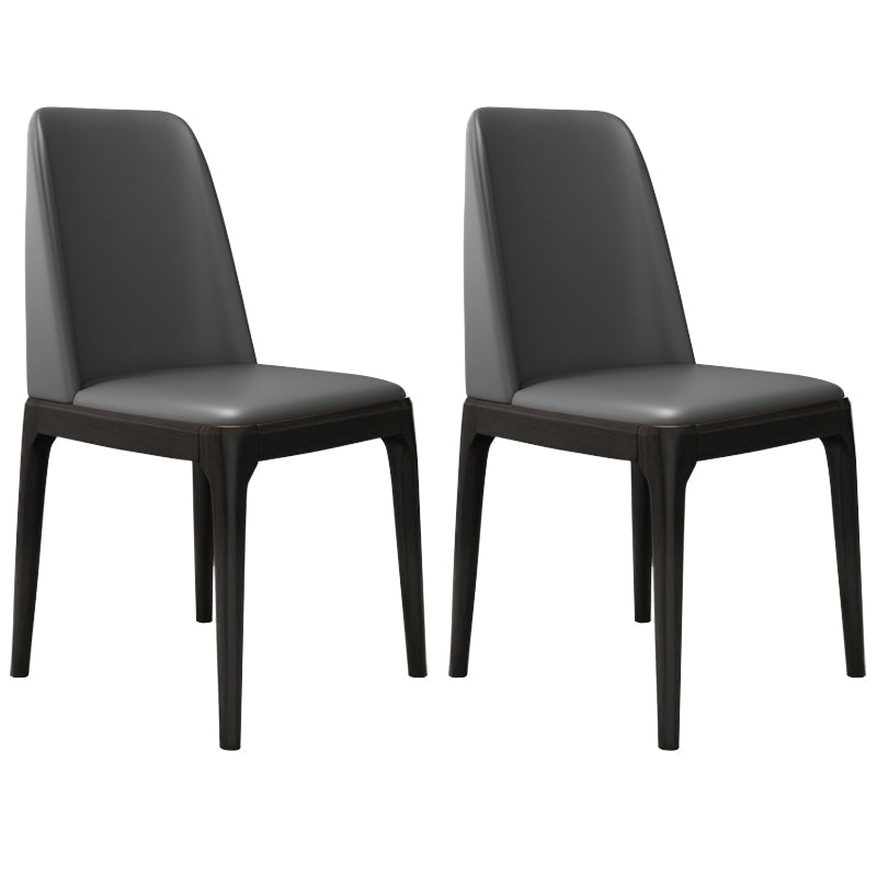 Leather Scandinavian Restaurant Side Chair Colorful Parsons Dining Chair Dark Gray 2 Piece Set Clearhalo ' kitchen&dining_furn' 'Dining Chairs' 'Dining Tables & Seating' 'dining_chair' 'furn' 'furn_dining_chair' 'Furniture' 'furniture_dining_chair' 'Kitchen & Dining Furniture' 'kitchen' 3757908