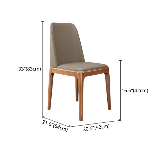 Leather Scandinavian Restaurant Side Chair Colorful Parsons Dining Chair Clearhalo ' kitchen&dining_furn' 'Dining Chairs' 'Dining Tables & Seating' 'dining_chair' 'furn' 'furn_dining_chair' 'Furniture' 'furniture_dining_chair' 'Kitchen & Dining Furniture' 'kitchen' 3757914