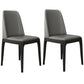 Leather Scandinavian Restaurant Side Chair Colorful Parsons Dining Chair Dark Gray-Black 2 Piece Set Clearhalo ' kitchen&dining_furn' 'Dining Chairs' 'Dining Tables & Seating' 'dining_chair' 'furn' 'furn_dining_chair' 'Furniture' 'furniture_dining_chair' 'Kitchen & Dining Furniture' 'kitchen' 3757915