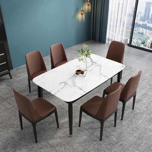Leather Scandinavian Restaurant Side Chair Colorful Parsons Dining Chair Clearhalo ' kitchen&dining_furn' 'Dining Chairs' 'Dining Tables & Seating' 'dining_chair' 'furn' 'furn_dining_chair' 'Furniture' 'furniture_dining_chair' 'Kitchen & Dining Furniture' 'kitchen' 3757918