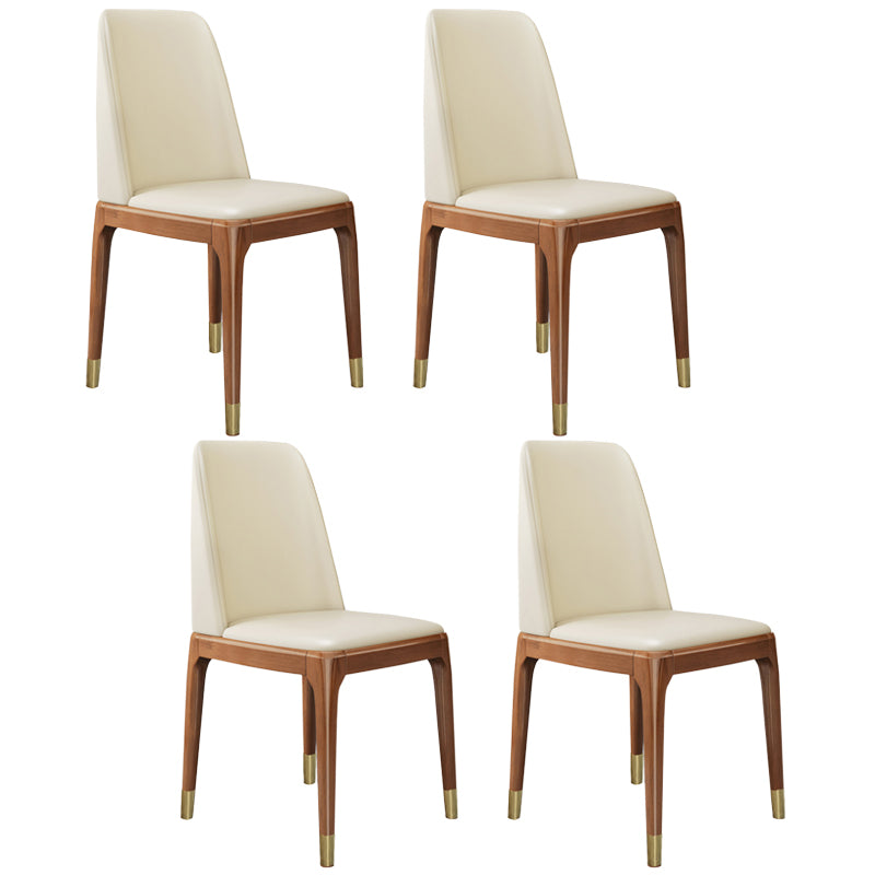 Leather Scandinavian Restaurant Side Chair Colorful Parsons Dining Chair Yellow White 4 Piece Set Clearhalo ' kitchen&dining_furn' 'Dining Chairs' 'Dining Tables & Seating' 'dining_chair' 'furn' 'furn_dining_chair' 'Furniture' 'furniture_dining_chair' 'Kitchen & Dining Furniture' 'kitchen' 3757922
