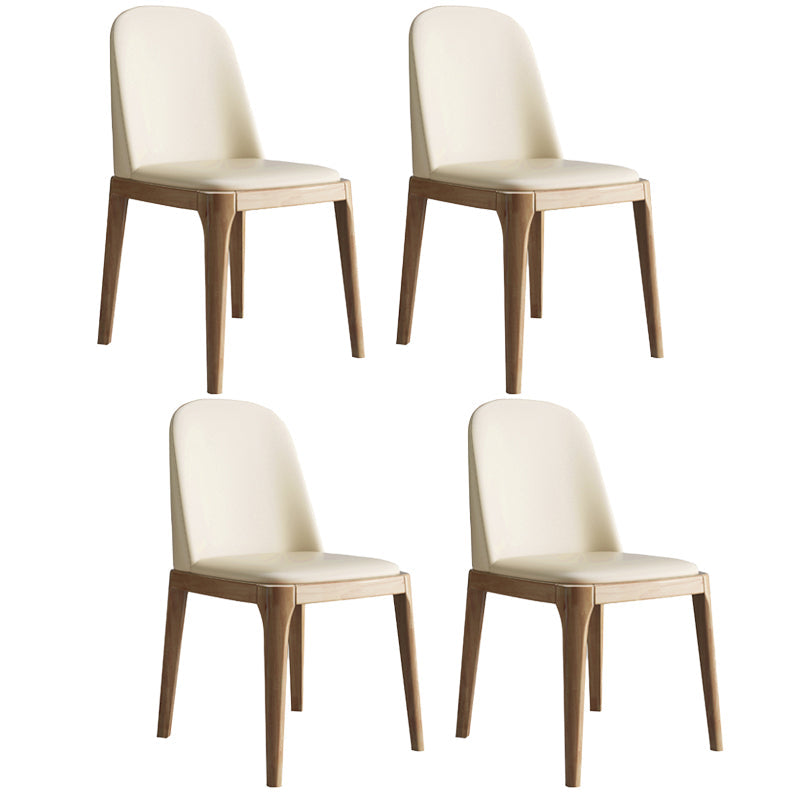 Leather Scandinavian Restaurant Side Chair Colorful Parsons Dining Chair Beige 4 Piece Set Clearhalo ' kitchen&dining_furn' 'Dining Chairs' 'Dining Tables & Seating' 'dining_chair' 'furn' 'furn_dining_chair' 'Furniture' 'furniture_dining_chair' 'Kitchen & Dining Furniture' 'kitchen' 3757928