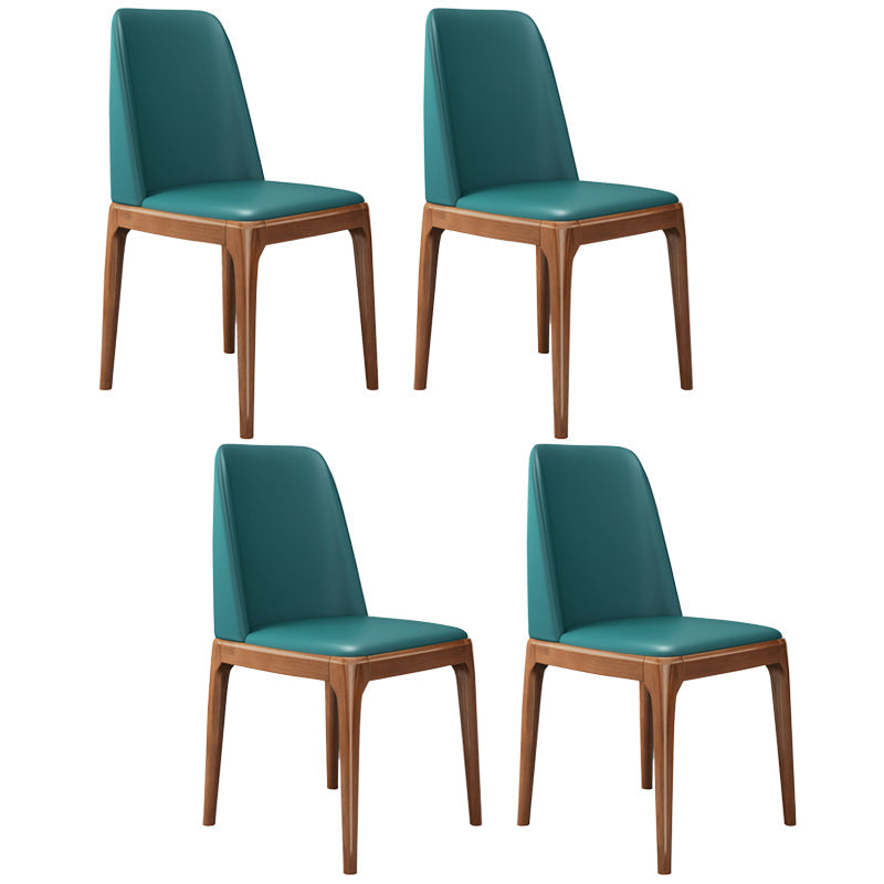Leather Scandinavian Restaurant Side Chair Colorful Parsons Dining Chair Aqua 4 Piece Set Clearhalo ' kitchen&dining_furn' 'Dining Chairs' 'Dining Tables & Seating' 'dining_chair' 'furn' 'furn_dining_chair' 'Furniture' 'furniture_dining_chair' 'Kitchen & Dining Furniture' 'kitchen' 3757931