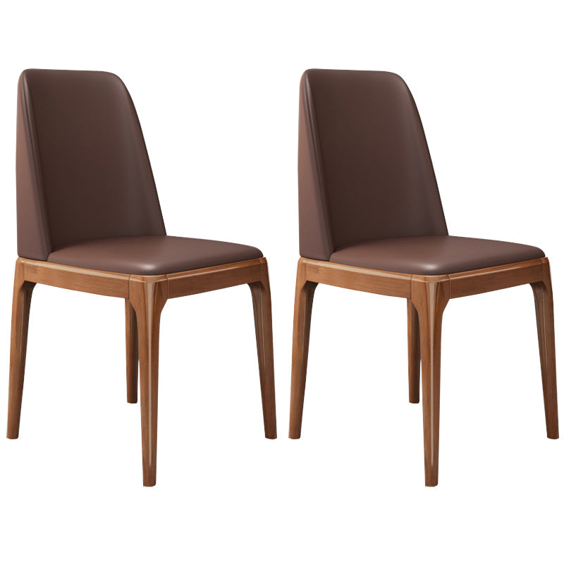 Leather Scandinavian Restaurant Side Chair Colorful Parsons Dining Chair Coffee 2 Piece Set Clearhalo ' kitchen&dining_furn' 'Dining Chairs' 'Dining Tables & Seating' 'dining_chair' 'furn' 'furn_dining_chair' 'Furniture' 'furniture_dining_chair' 'Kitchen & Dining Furniture' 'kitchen' 3757936