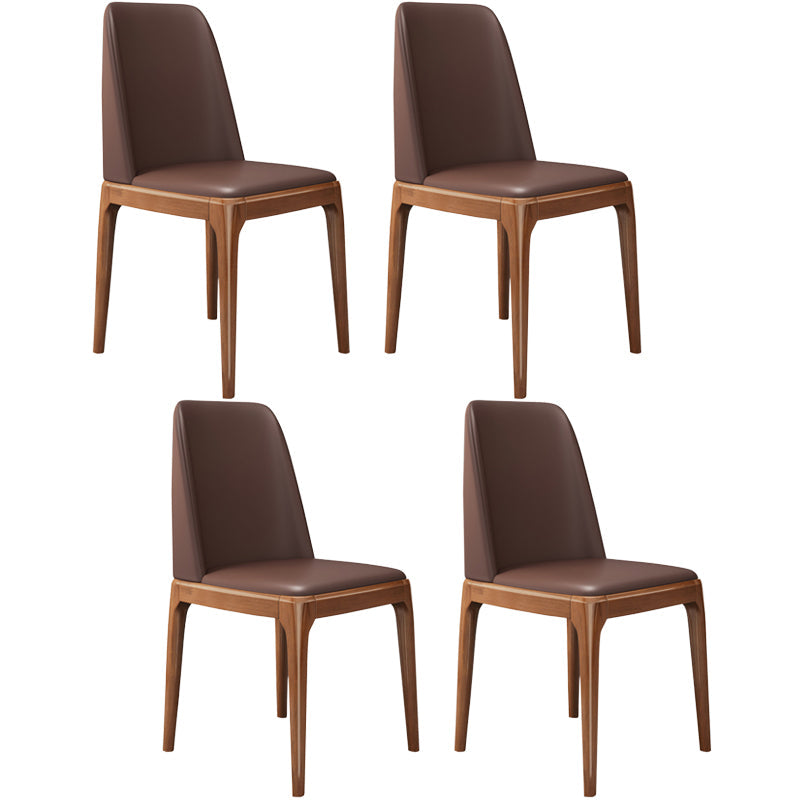 Leather Scandinavian Restaurant Side Chair Colorful Parsons Dining Chair Coffee 4 Piece Set Clearhalo ' kitchen&dining_furn' 'Dining Chairs' 'Dining Tables & Seating' 'dining_chair' 'furn' 'furn_dining_chair' 'Furniture' 'furniture_dining_chair' 'Kitchen & Dining Furniture' 'kitchen' 3757937