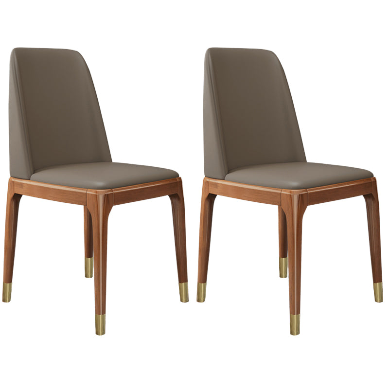 Leather Scandinavian Restaurant Side Chair Colorful Parsons Dining Chair Light Brown 2 Piece Set Clearhalo ' kitchen&dining_furn' 'Dining Chairs' 'Dining Tables & Seating' 'dining_chair' 'furn' 'furn_dining_chair' 'Furniture' 'furniture_dining_chair' 'Kitchen & Dining Furniture' 'kitchen' 3757945