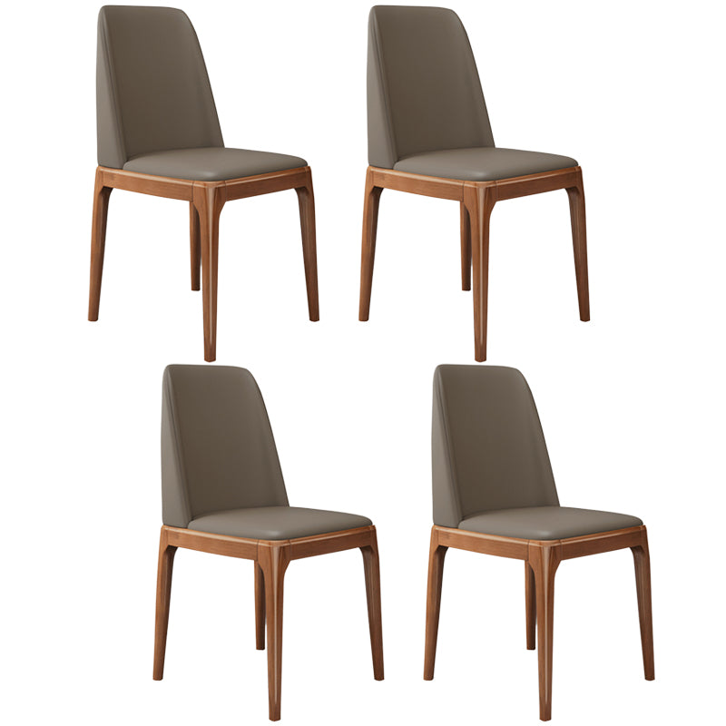 Leather Scandinavian Restaurant Side Chair Colorful Parsons Dining Chair Khaki 4 Piece Set Clearhalo ' kitchen&dining_furn' 'Dining Chairs' 'Dining Tables & Seating' 'dining_chair' 'furn' 'furn_dining_chair' 'Furniture' 'furniture_dining_chair' 'Kitchen & Dining Furniture' 'kitchen' 3757949