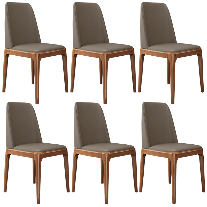 Leather Scandinavian Restaurant Side Chair Colorful Parsons Dining Chair Khaki 6 Piece Set Clearhalo ' kitchen&dining_furn' 'Dining Chairs' 'Dining Tables & Seating' 'dining_chair' 'furn' 'furn_dining_chair' 'Furniture' 'furniture_dining_chair' 'Kitchen & Dining Furniture' 'kitchen' 3757950