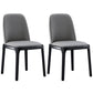 Contemporary Style Leather Chair Wooden Parsons Armless chair for Dining Room Grey 2 Piece Set Clearhalo ' kitchen&dining_furn' 'Dining Chairs' 'Dining Tables & Seating' 'dining_chair' 'furn' 'furn_dining_chair' 'Furniture' 'furniture_dining_chair' 'Kitchen & Dining Furniture' 'kitchen' 3771330