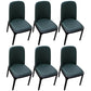 Contemporary Style Leather Chair Wooden Parsons Armless chair for Dining Room Blackish Green 6 Piece Set Clearhalo ' kitchen&dining_furn' 'Dining Chairs' 'Dining Tables & Seating' 'dining_chair' 'furn' 'furn_dining_chair' 'Furniture' 'furniture_dining_chair' 'Kitchen & Dining Furniture' 'kitchen' 3771340