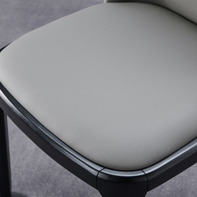 Contemporary Style Leather Chair Wooden Parsons Armless chair for Dining Room Clearhalo ' kitchen&dining_furn' 'Dining Chairs' 'Dining Tables & Seating' 'dining_chair' 'furn' 'furn_dining_chair' 'Furniture' 'furniture_dining_chair' 'Kitchen & Dining Furniture' 'kitchen' 3771343