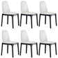 Contemporary Style Leather Chair Wooden Parsons Armless chair for Dining Room White 6 Piece Set Clearhalo ' kitchen&dining_furn' 'Dining Chairs' 'Dining Tables & Seating' 'dining_chair' 'furn' 'furn_dining_chair' 'Furniture' 'furniture_dining_chair' 'Kitchen & Dining Furniture' 'kitchen' 3771346