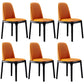 Contemporary Style Leather Chair Wooden Parsons Armless chair for Dining Room Orange 6 Piece Set Clearhalo ' kitchen&dining_furn' 'Dining Chairs' 'Dining Tables & Seating' 'dining_chair' 'furn' 'furn_dining_chair' 'Furniture' 'furniture_dining_chair' 'Kitchen & Dining Furniture' 'kitchen' 3771352