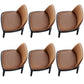 Contemporary Style Leather Chair Wooden Parsons Armless chair for Dining Room Coffee 6 Piece Set Clearhalo ' kitchen&dining_furn' 'Dining Chairs' 'Dining Tables & Seating' 'dining_chair' 'furn' 'furn_dining_chair' 'Furniture' 'furniture_dining_chair' 'Kitchen & Dining Furniture' 'kitchen' 3771356