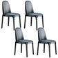 Contemporary Style Leather Chair Wooden Parsons Armless chair for Dining Room Black 4 Piece Set Clearhalo ' kitchen&dining_furn' 'Dining Chairs' 'Dining Tables & Seating' 'dining_chair' 'furn' 'furn_dining_chair' 'Furniture' 'furniture_dining_chair' 'Kitchen & Dining Furniture' 'kitchen' 3771358